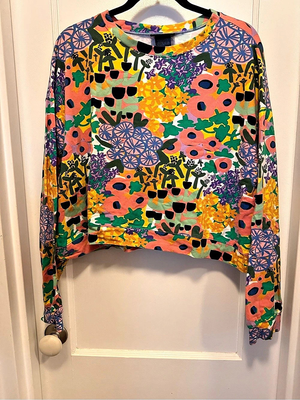 Nooworks flower print track top. Size 4X Like New